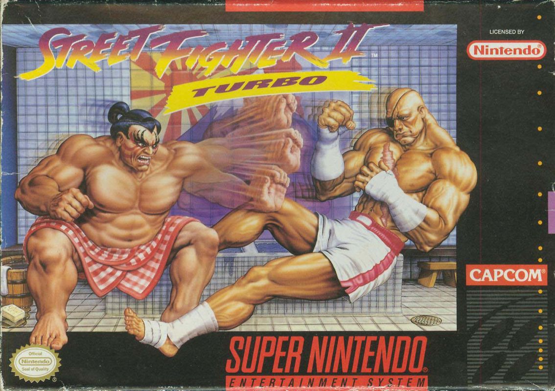 Street Fighter II Turbo box art for Super Famicom